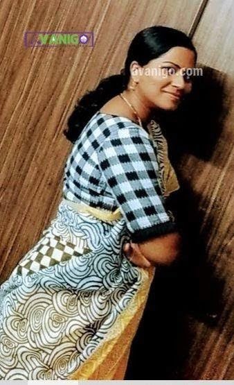Textured woven black and white blouse for a Linen blend saree