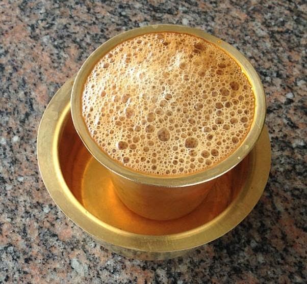 South Indian Style Coffee Served Traditionally