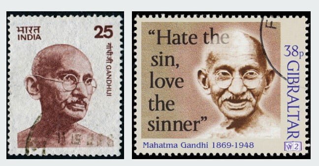 Stamps on Gandhi