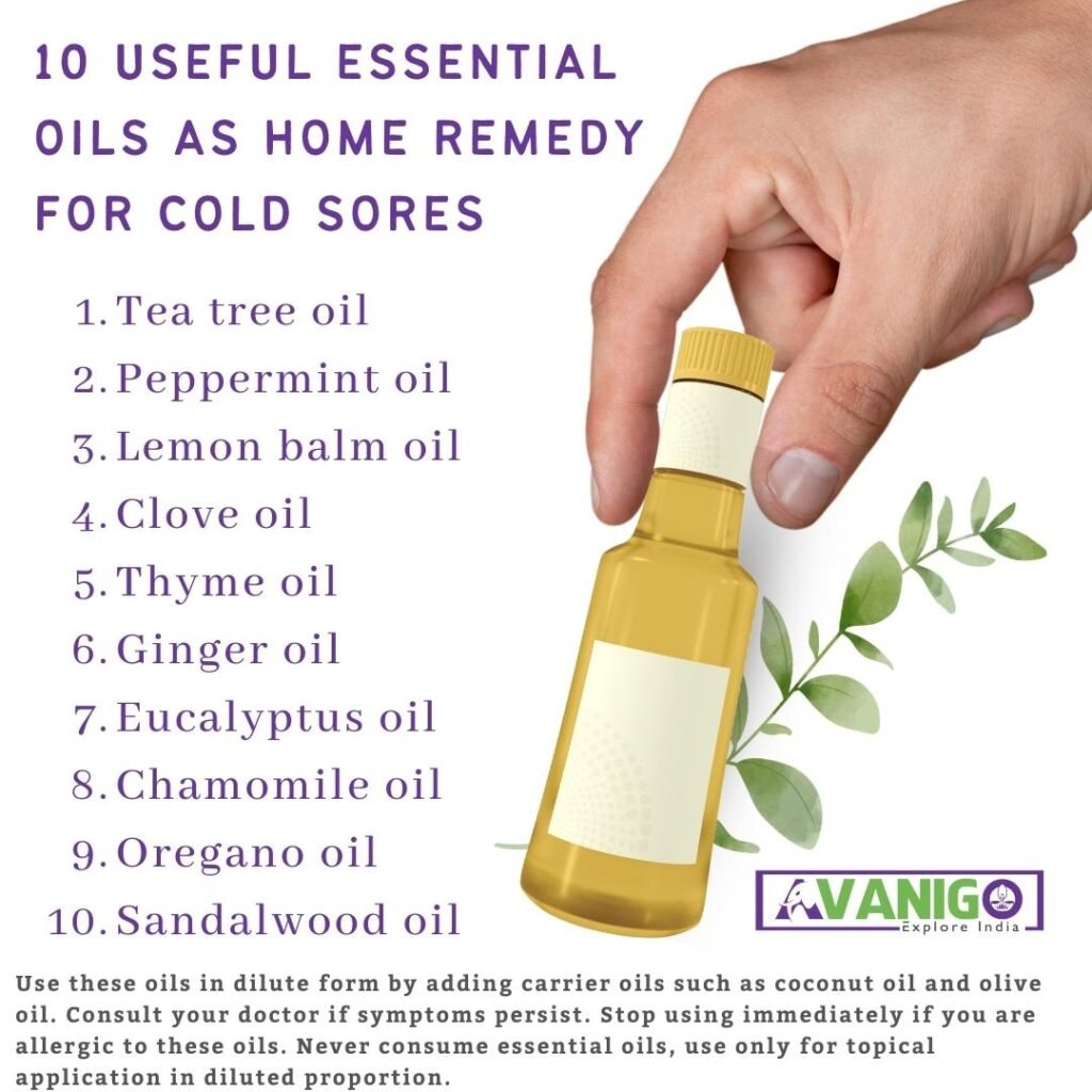 oils for cold sore treatment at home