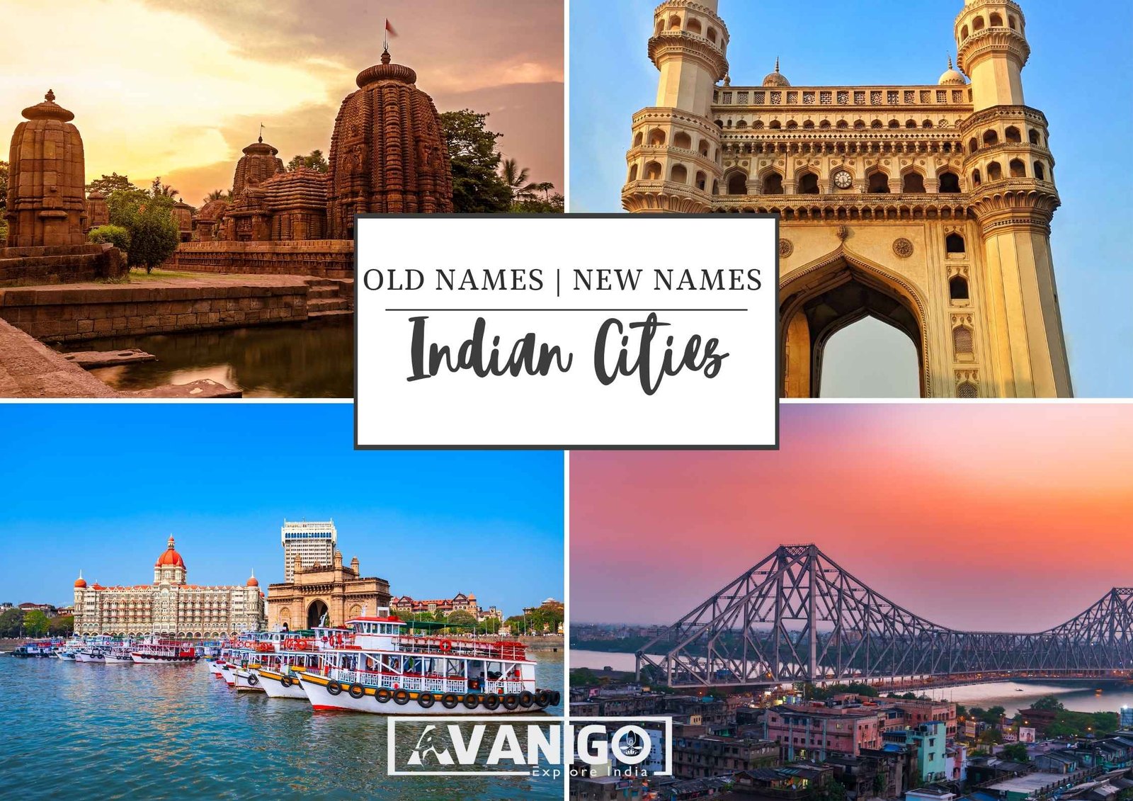 Image showing New names and old names of indian cities