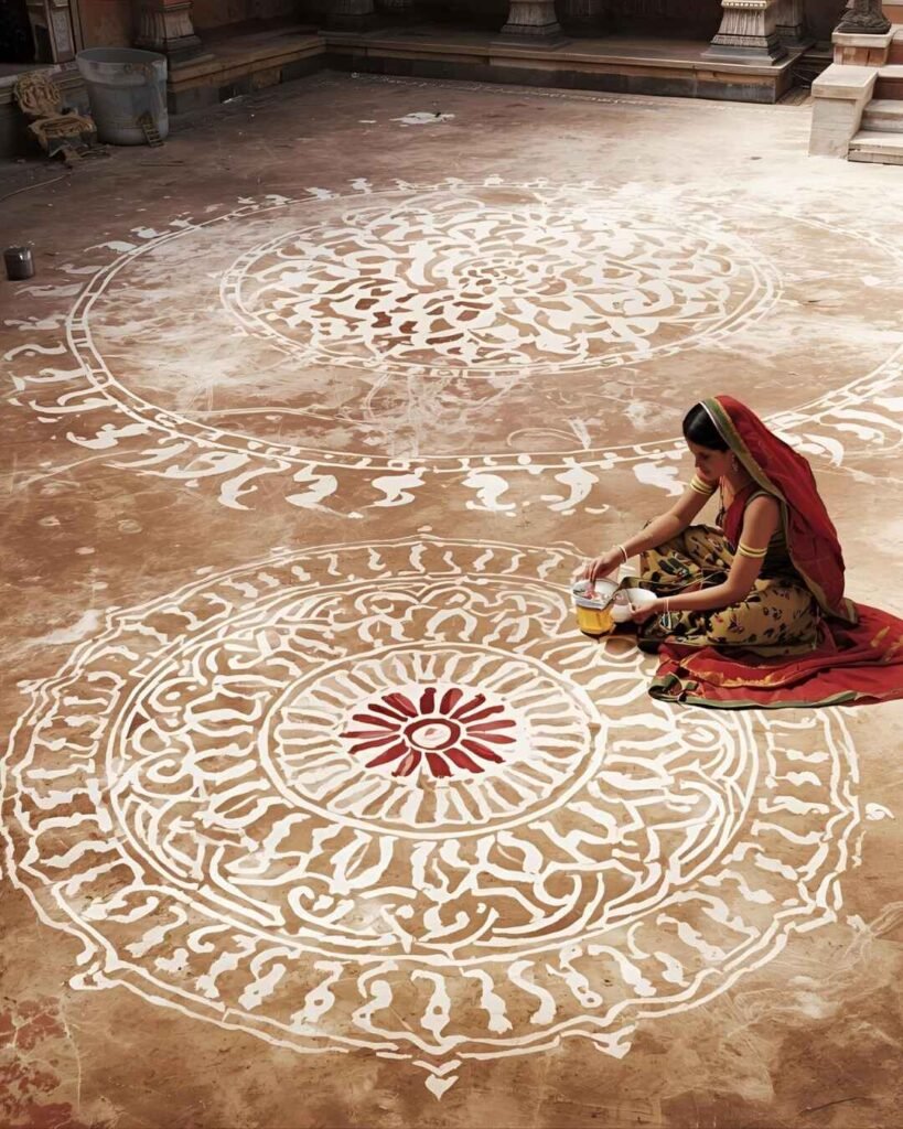 East India Rangoli Alpana and Aripana