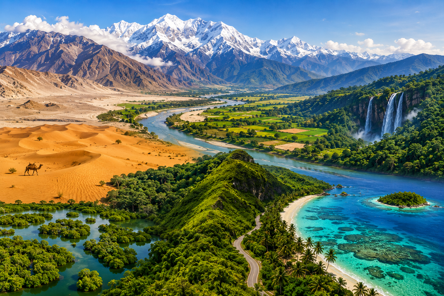 India geography facts images